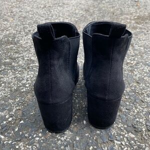 SHEIN Black Suede Ankle Booties